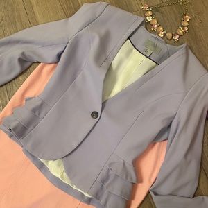 H&M Lavender Ruffle Hem Blazer
